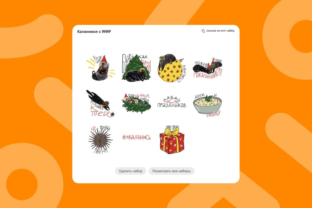 ОК и Всемирный фонд дикой природы представили квиз, новогодние стикеры и рамки на аватар с каланом